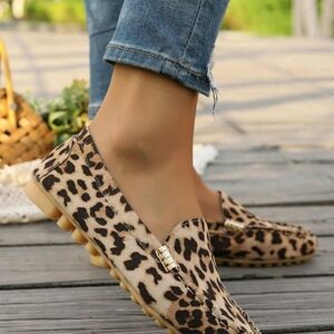 Leopard Print Women's Loafers